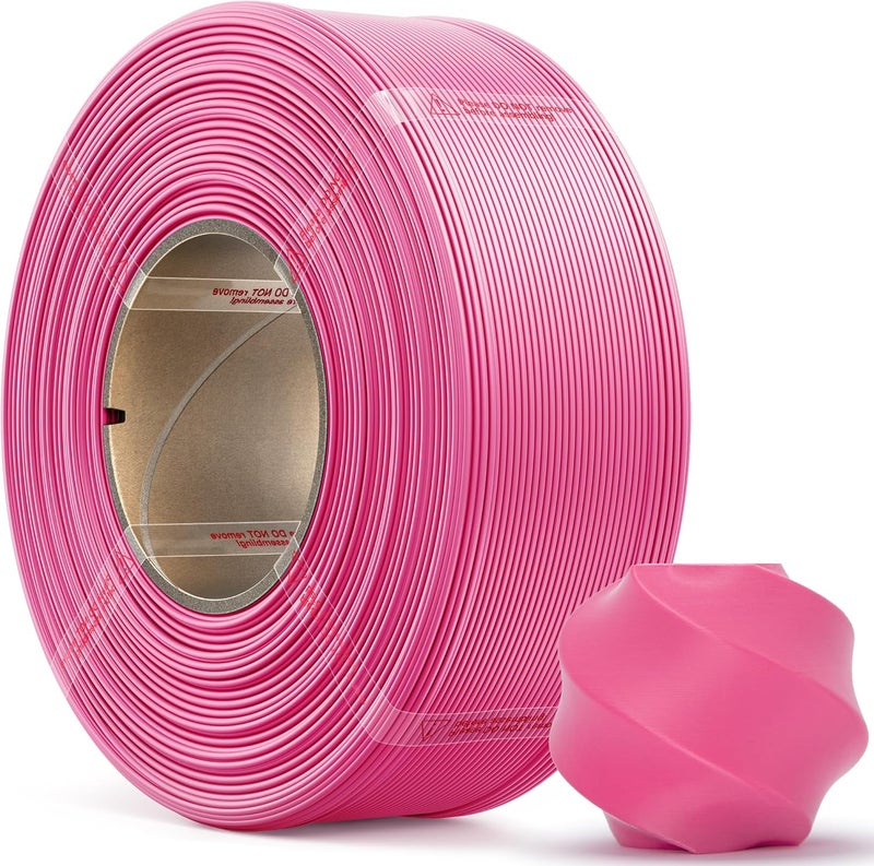 MarsWork PLA Basic, Pre-Dried Refill Filament 1kg (2.2lbs) for Reusable Spools, 1.75mm Spool-Less 3D Printing Filament, Compatible with Bambu Lab 3D Printers – Hot Pink - Image 1